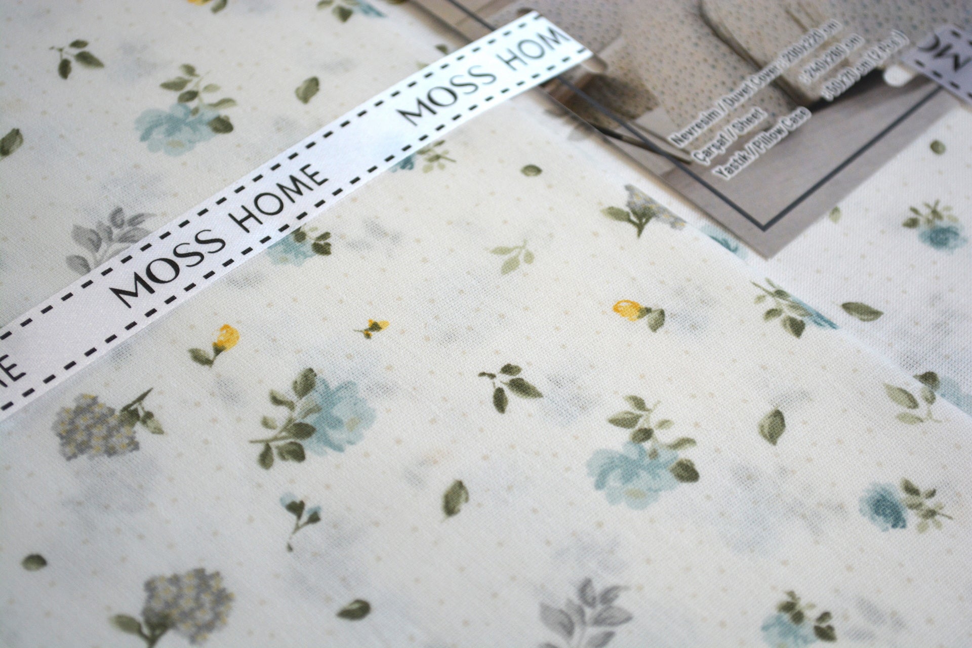 Комплект постільної білизни Moss Ranforce 200×220 см. Cicek Yesil
