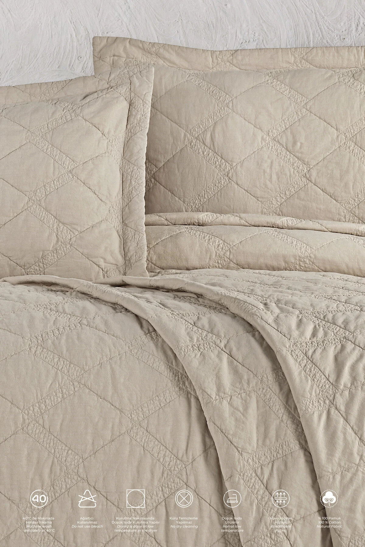 Покривало з наволочками Maribor Natural Creations 240 х 260 см. Velora Beige