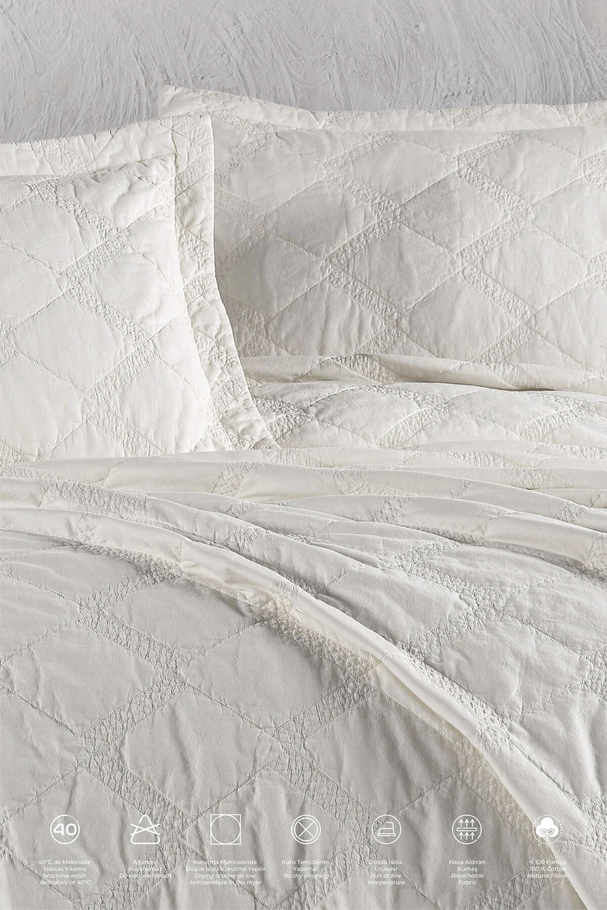 Покривало з наволочками Maribor Natural Creations 240 х 260 см. Velora Cream