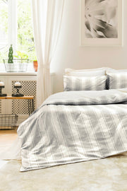 Постільна білизна Saheser Stonewashed Ranforce 200 х 220 см Nenas Antrasit