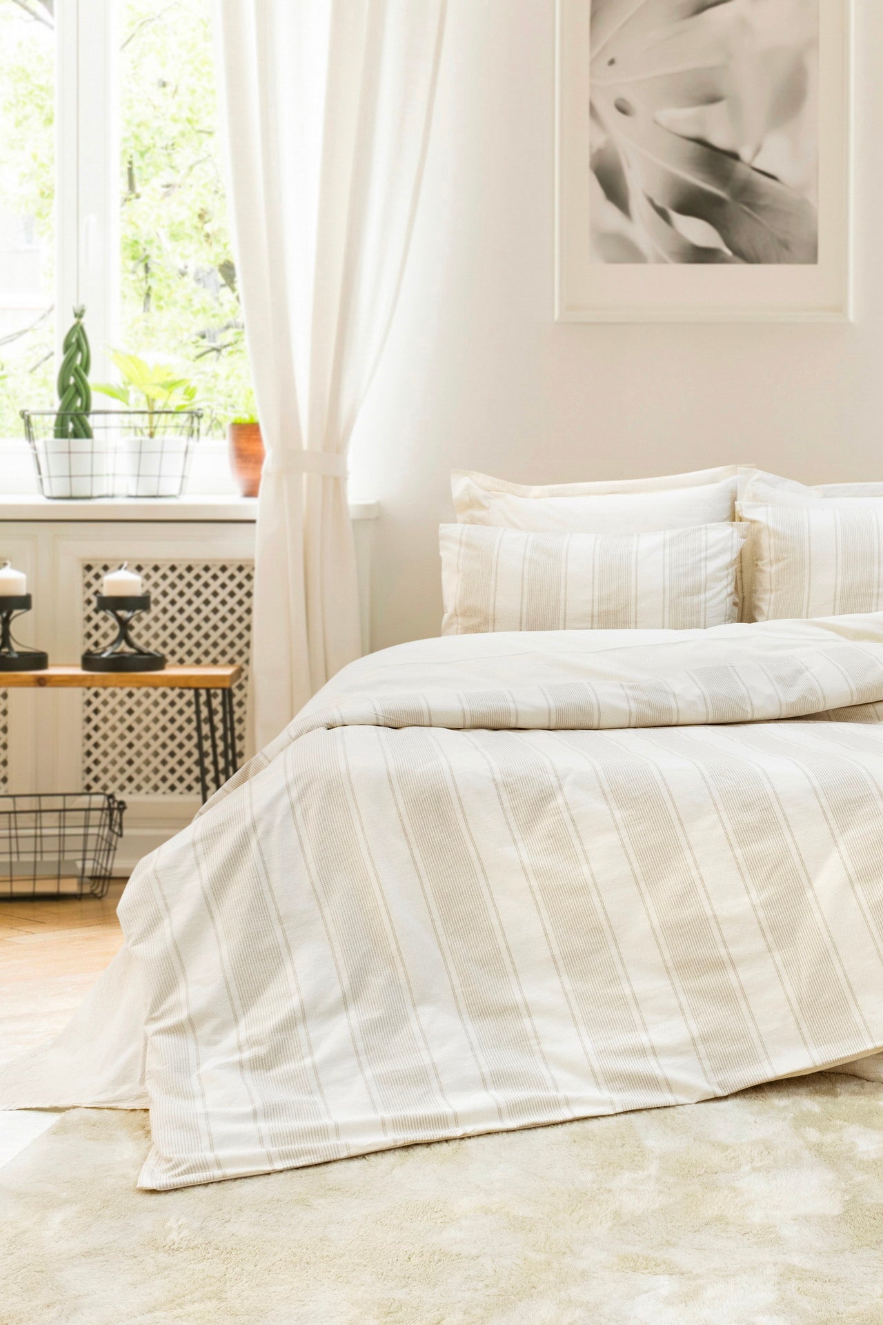 Постільна білизна Saheser Stonewashed Ranforce 200 х 220 см Nenas  Bej