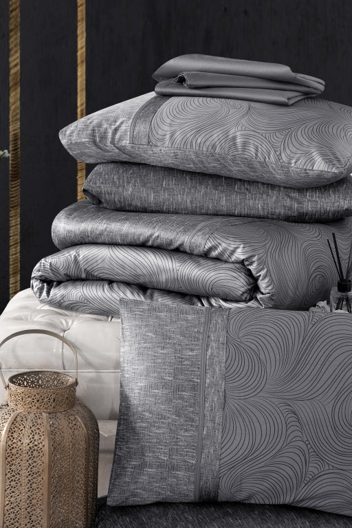 Постільна білизна La Romano Premium Satin 200×220 см Nesy Grey