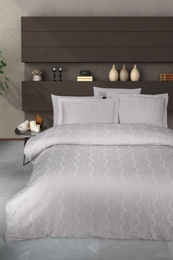 Постільна білизна First Choice Jacquard Satin 200 х 220 см Norel Latte