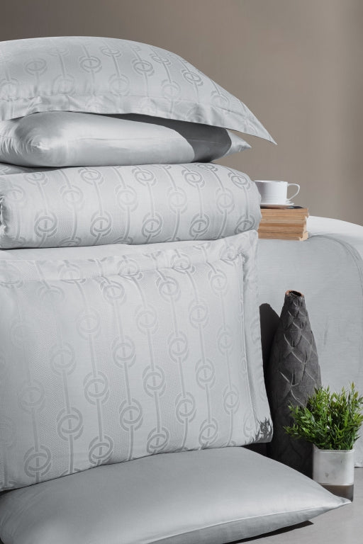 Постільна білизна First Choice Jacquard Satin 200 х 220 см Norel Grey