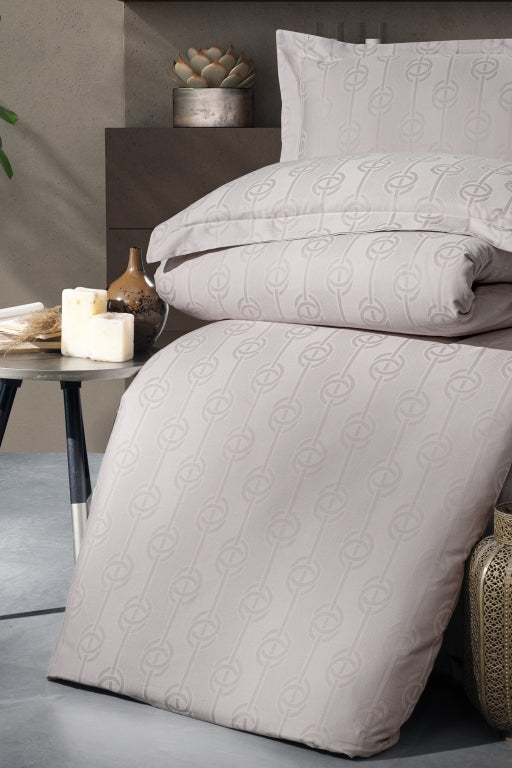 Постільна білизна First Choice Jacquard Satin 200 х 220 см Norel Latte