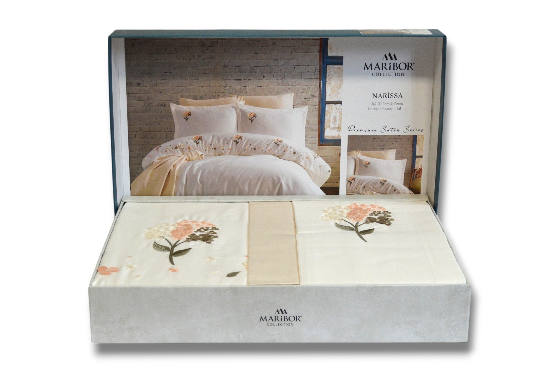 Комплект постільної білизни Maribor Exclusive Satin  200х220 см Narissa Krem