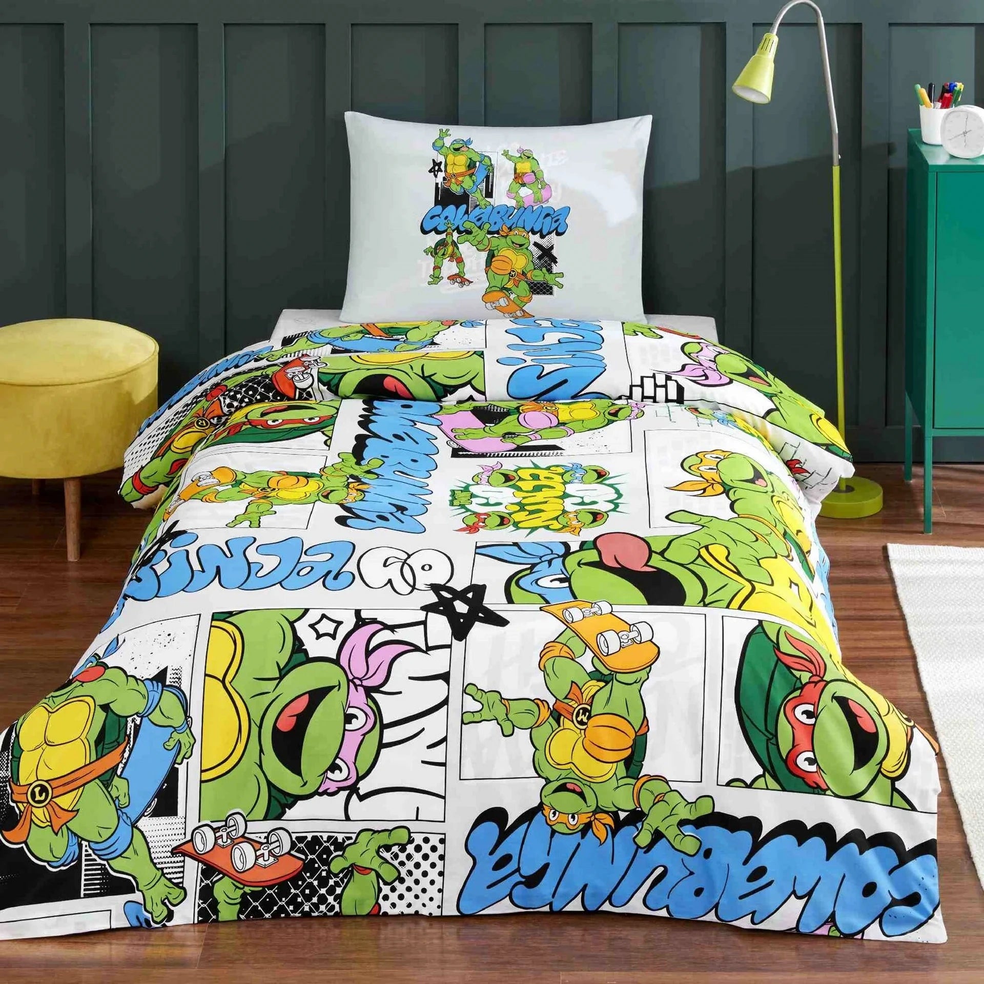 Постільна білизна TAC Disney 160x220 см Ninja Turtles Four