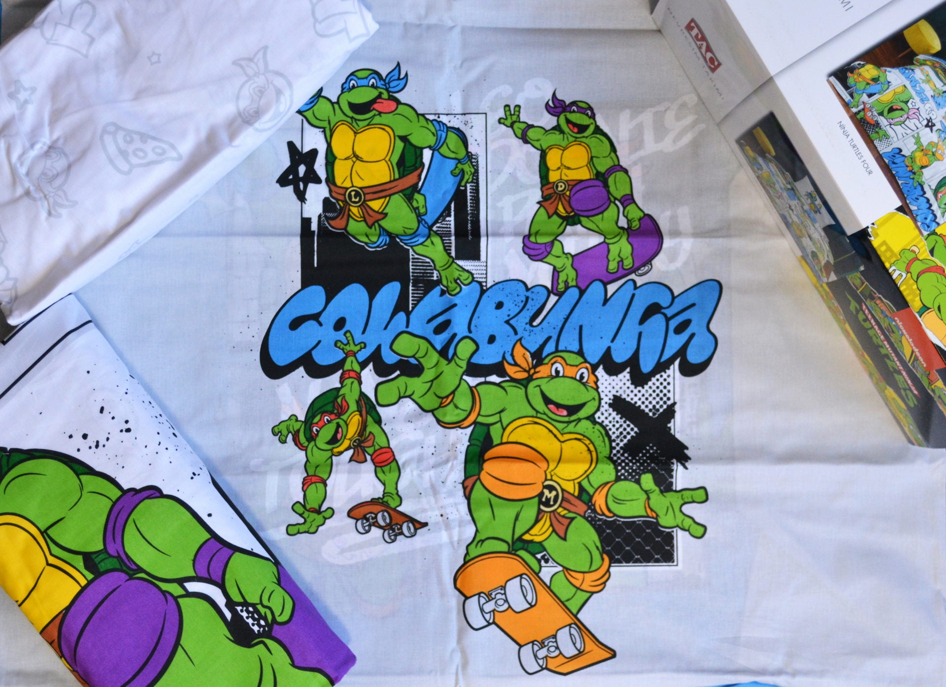Постільна білизна TAC Disney 160×220 см Ninja Turtles Four