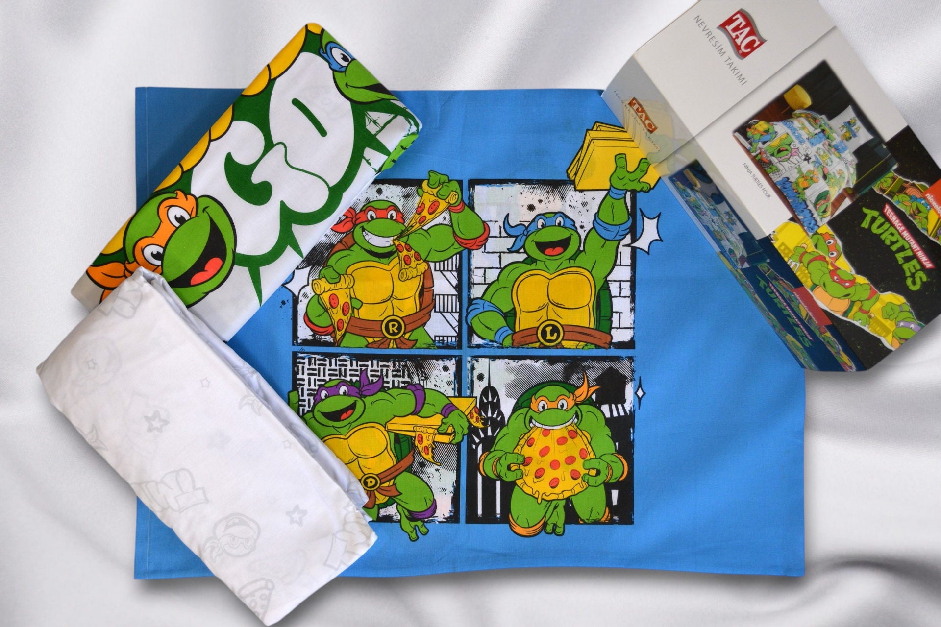 Постільна білизна TAC Disney 160×220 см Ninja Turtles Four
