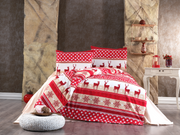 Комплект постільної білизни Kayra Flanel 200x220 см Noel Kirmizi