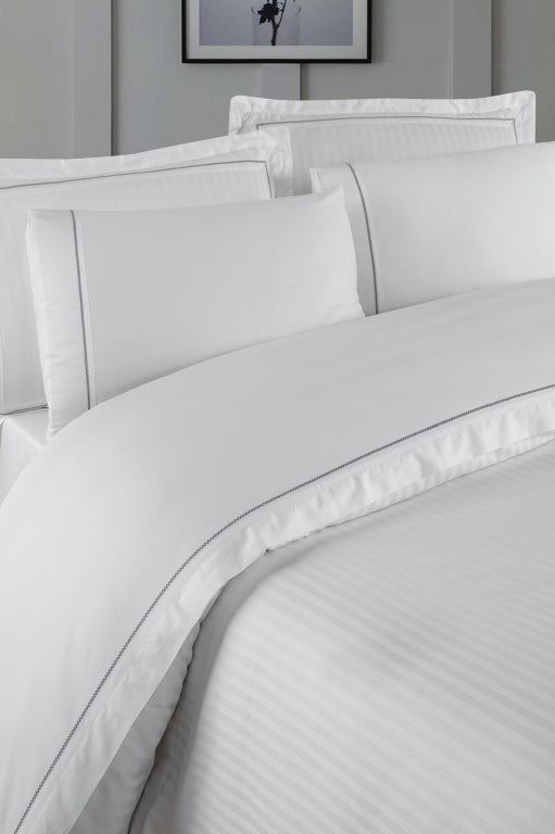 Постільна білизна La Romano Mona Premium Satin 300TC 200×220см  Orcella White