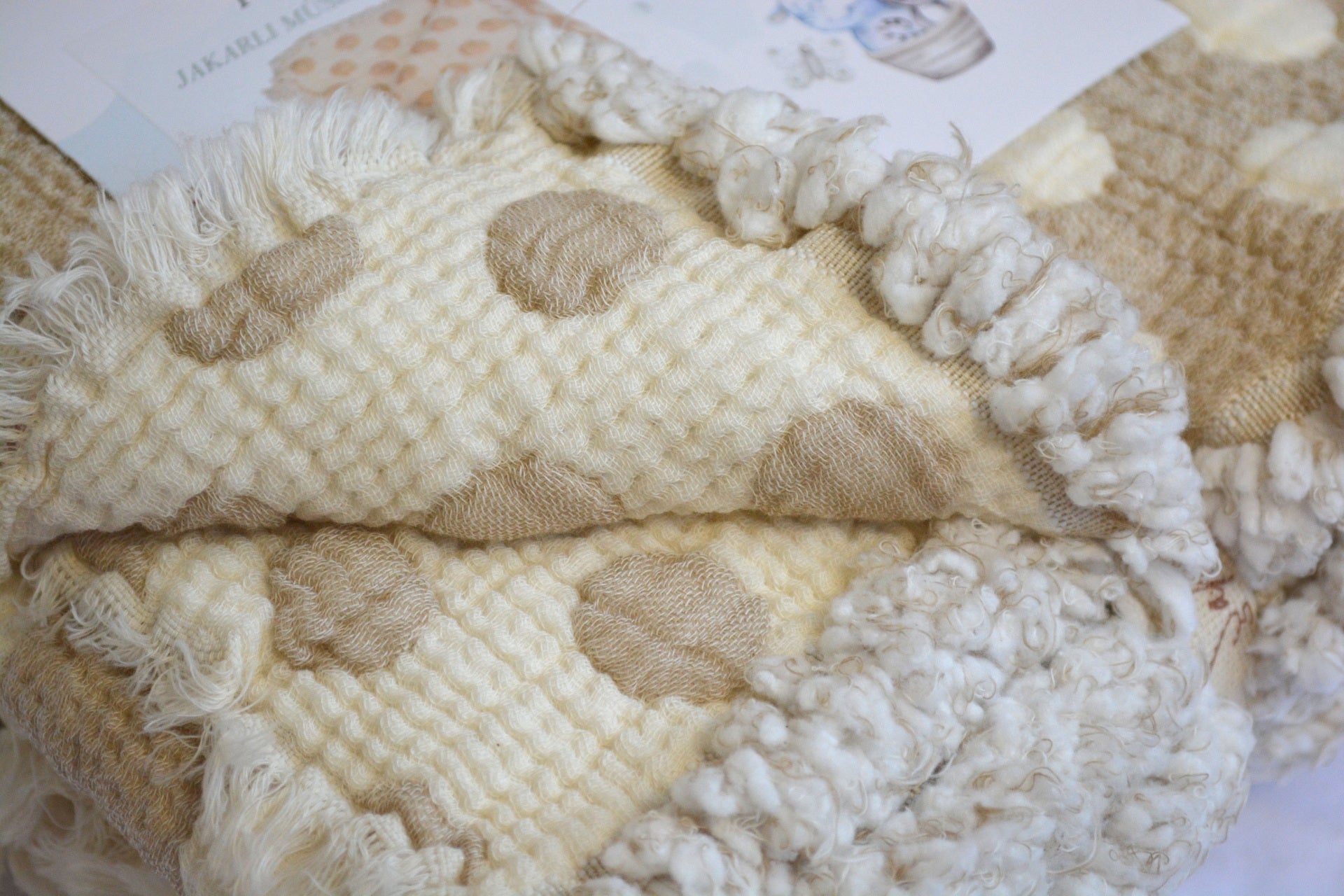 Муслінове покривало Saheser Baby 110 х 120 см. Pount Bej