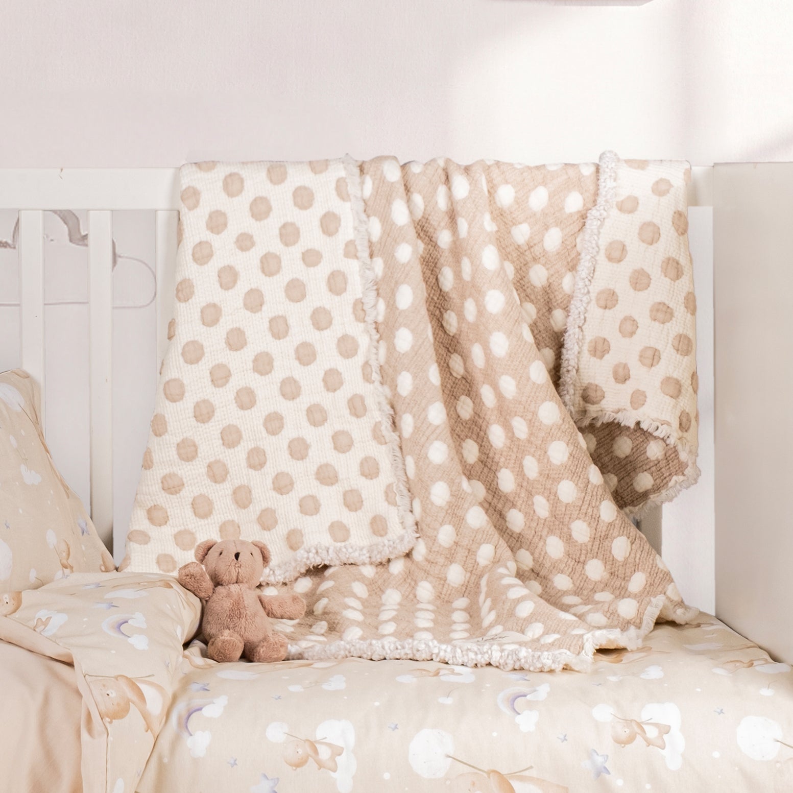 Муслінове покривало Saheser Baby 110 х 120 см. Pount Bej