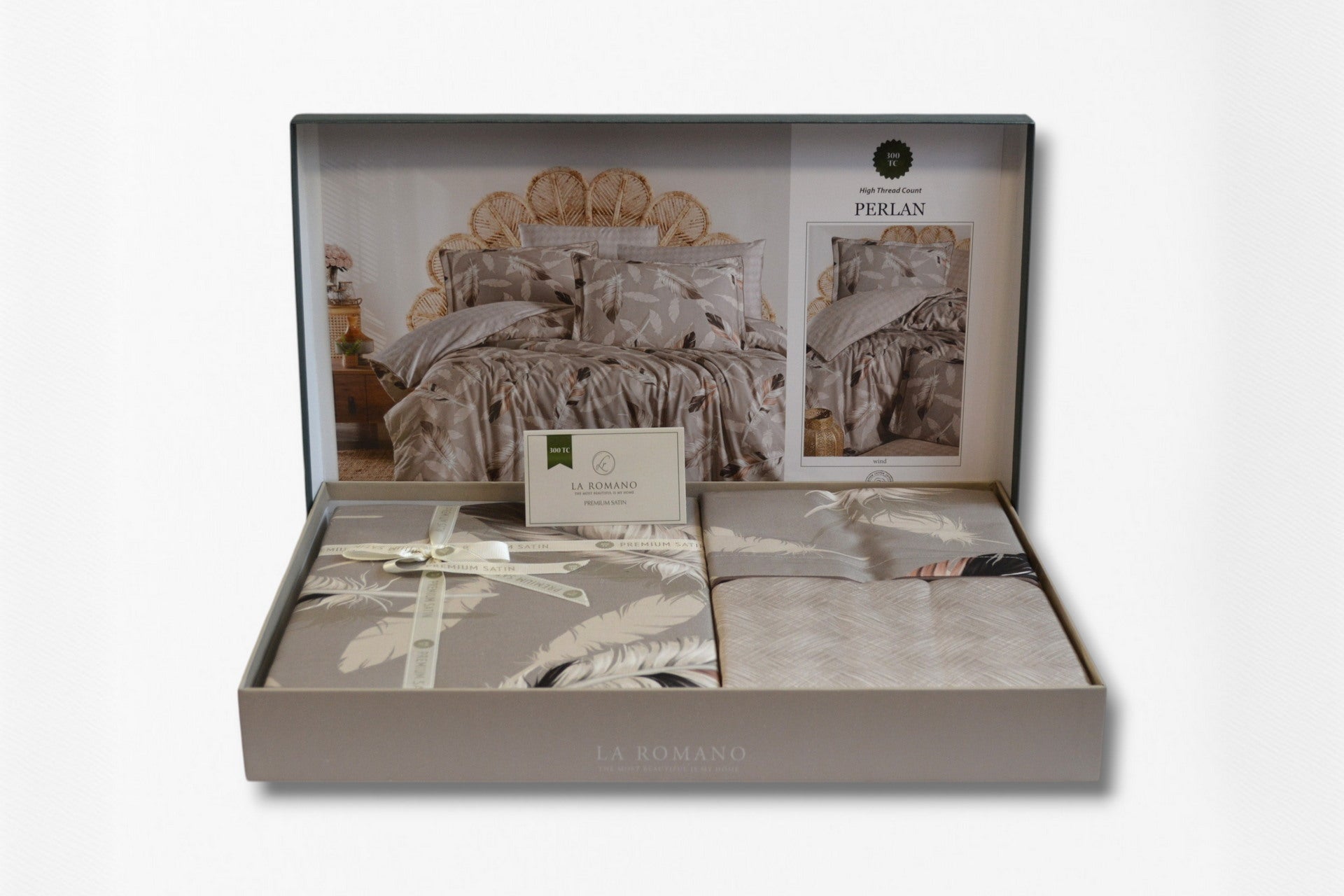 Постільна білизна La Romano Premium Satin 200×220 см Perla Wind