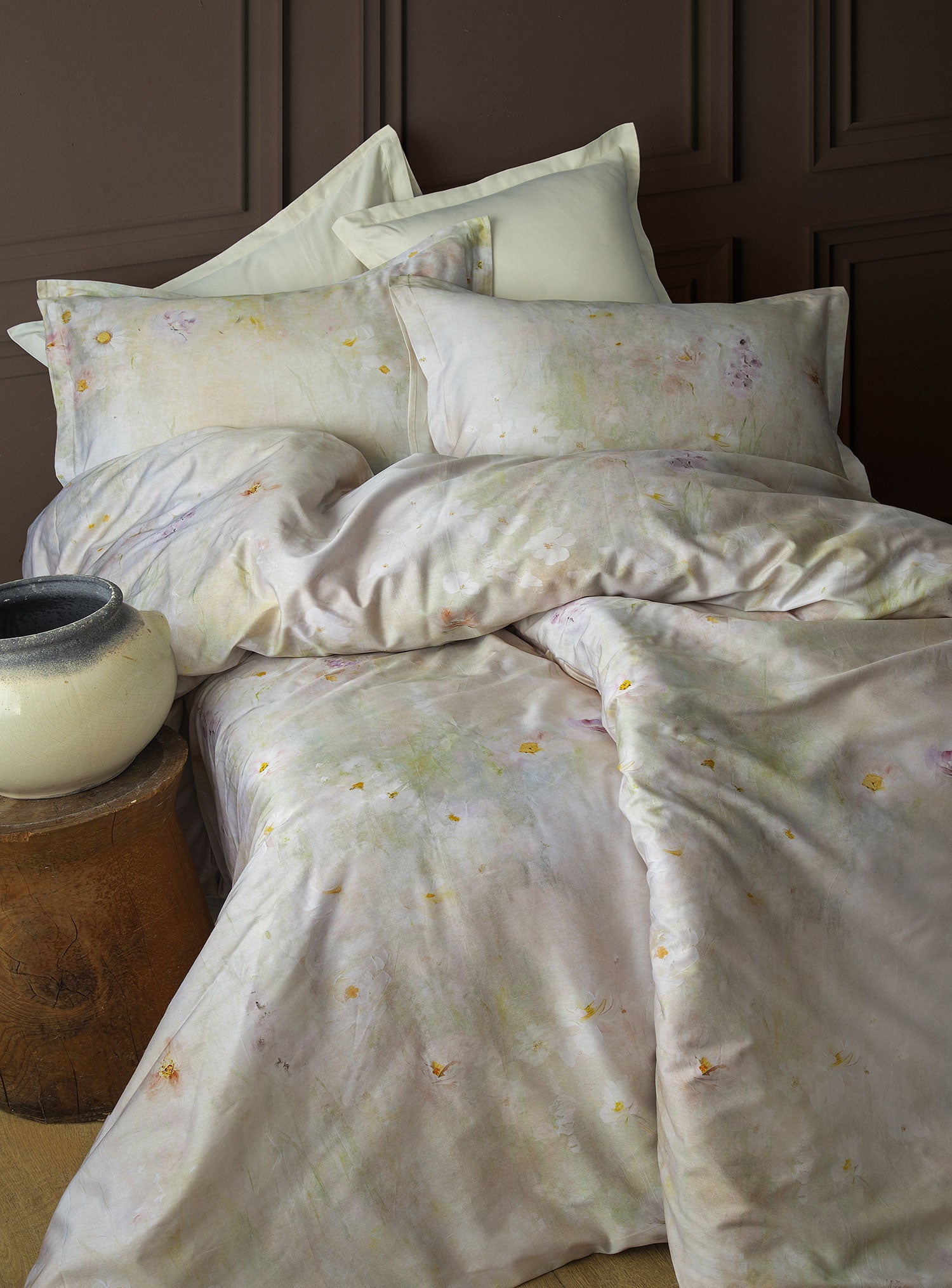 Комплект постільної білизни Issimo Digital Satin 300 TC 200х220 см  Pietra
