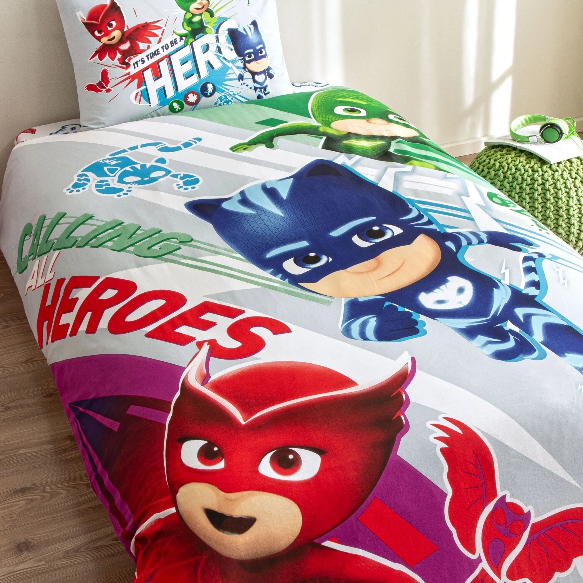 Постільна білизна TAC Disney 160×220 см PJ Masks Super Team