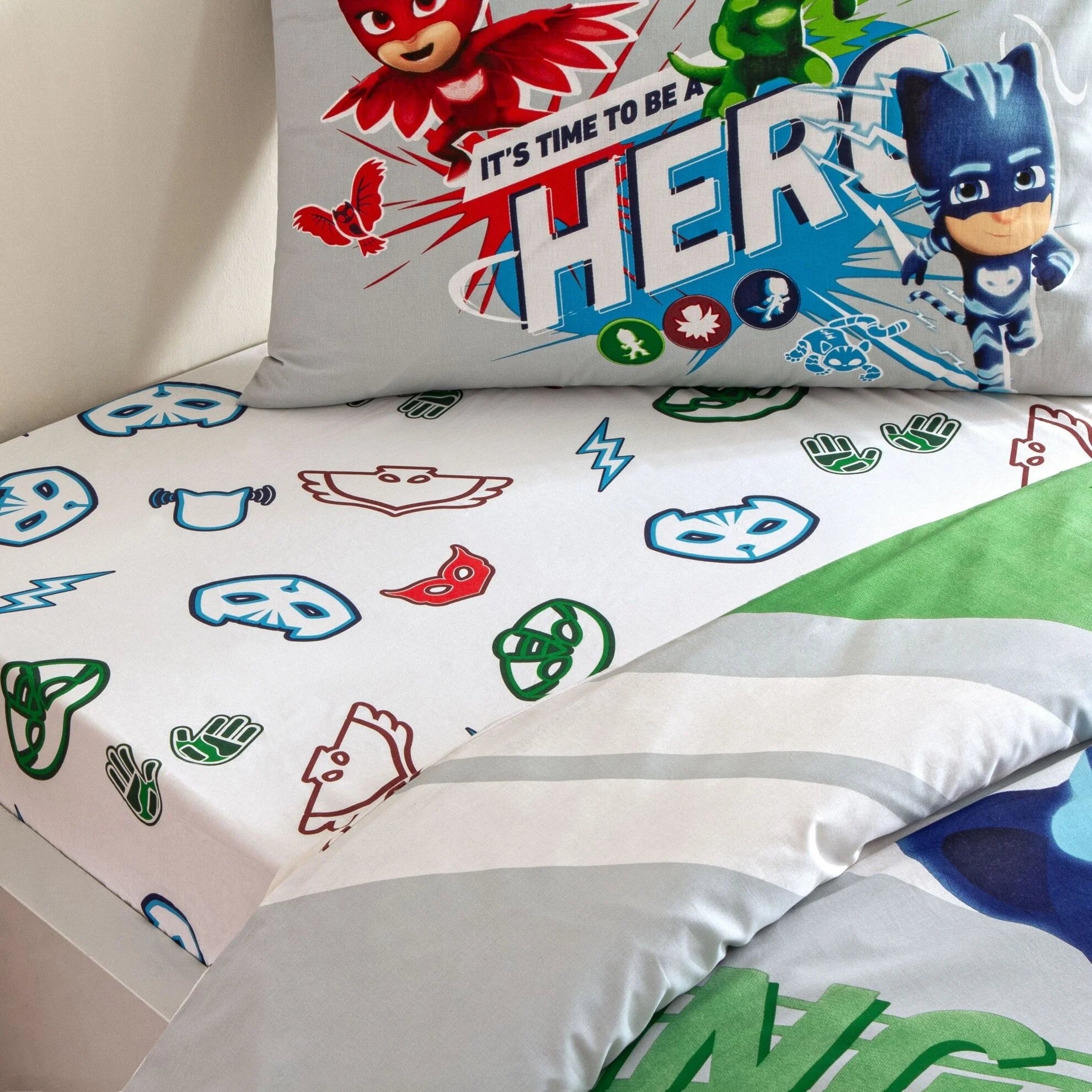 Постільна білизна TAC Disney 160×220 см PJ Masks Super Team