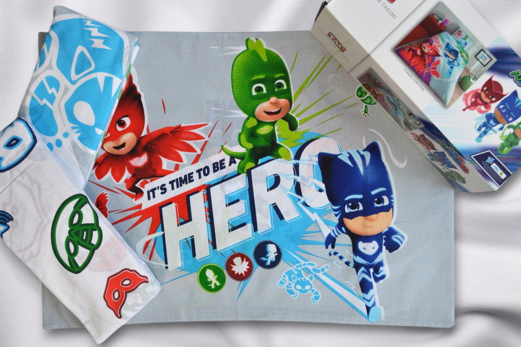 Постільна білизна TAC Disney 160×220 см PJ Masks Super Team