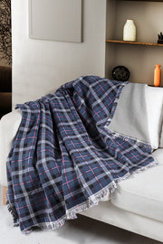 Плед First Choice 240×220 см. Ruma Plaid Navy Blue