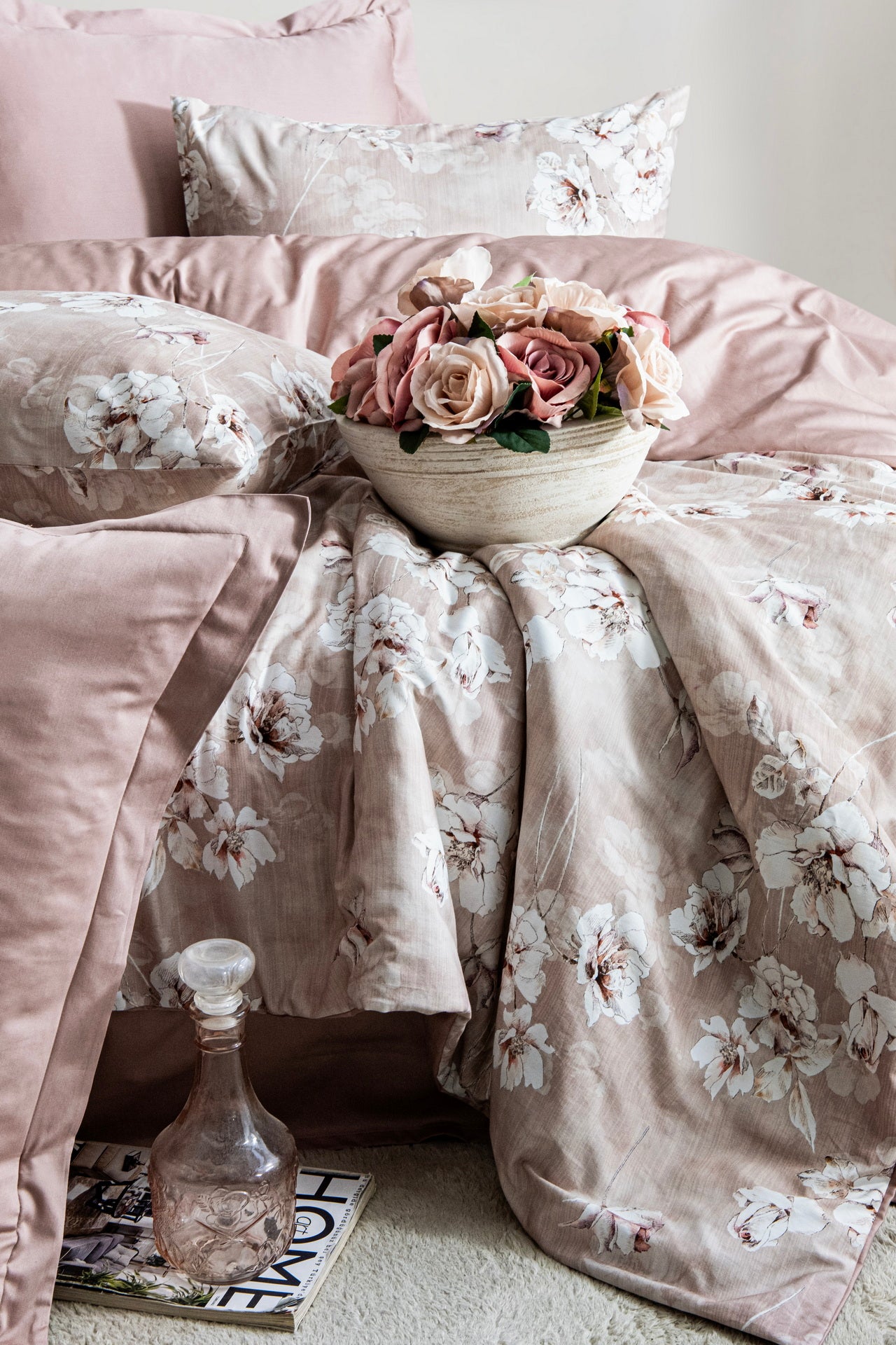 Комплект постільної білизни Saheser Digital Satin 300 TC 200х220 см Romantica