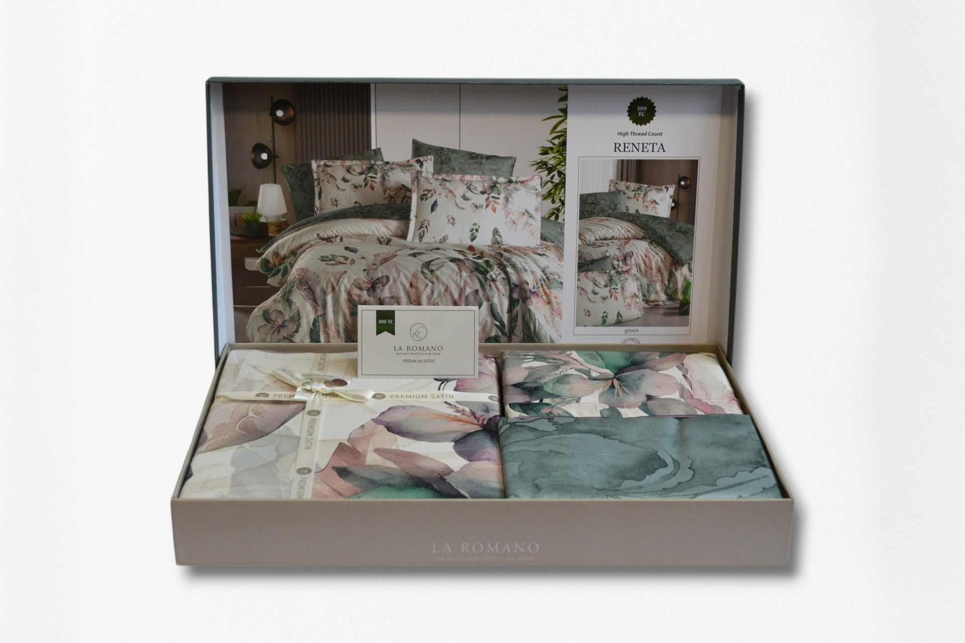 Постільна білизна La Romano Premium Satin 200×220 см Reneta Green