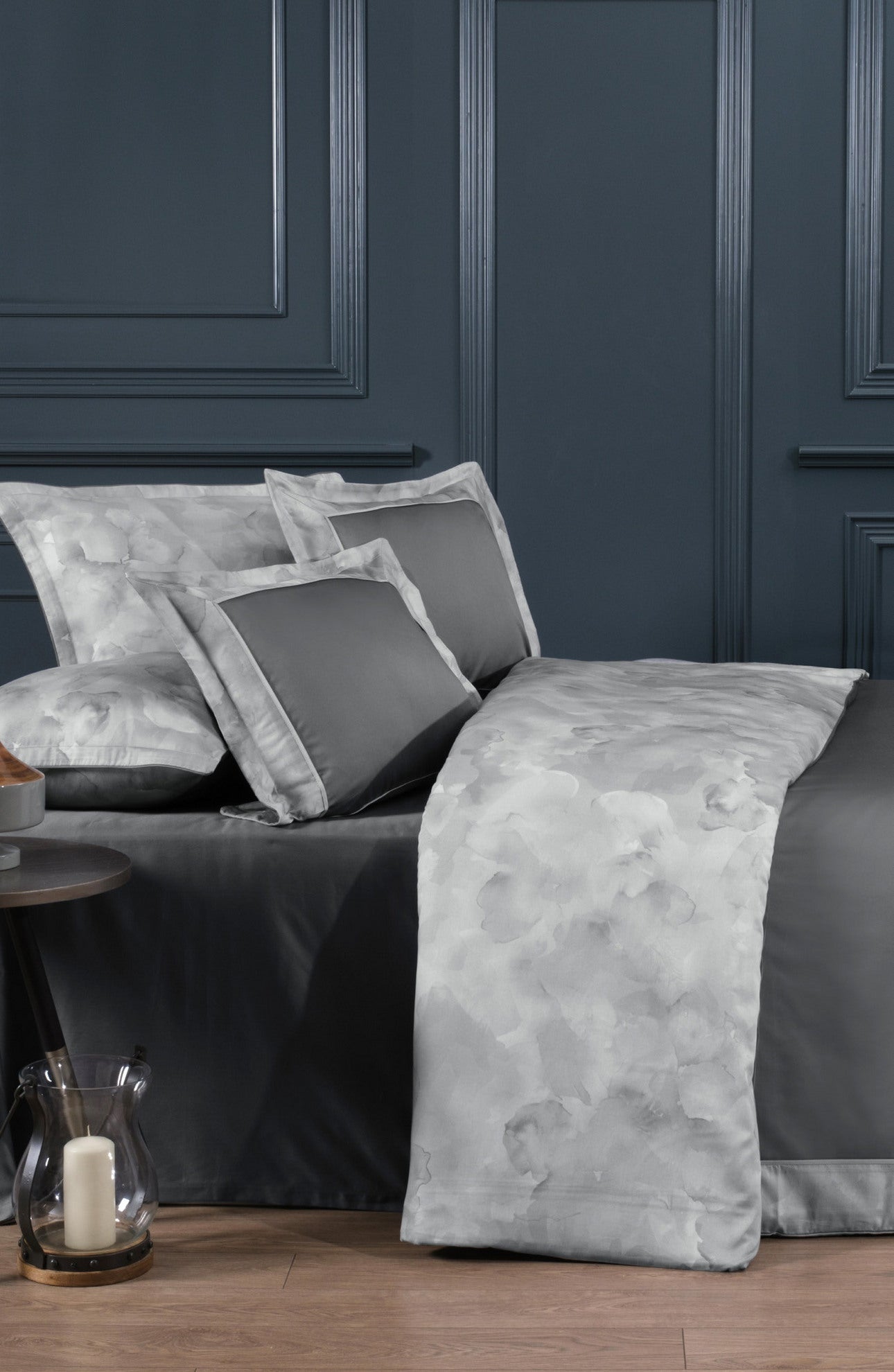 Постільна білизна La Romano Silk Satin 200×220 см Rivano Steelgrey