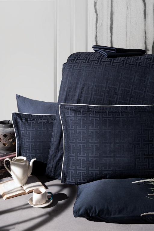 Постільна білизна La Romano Premium Satin 160×220 см сімейна Rodel Navy Blue