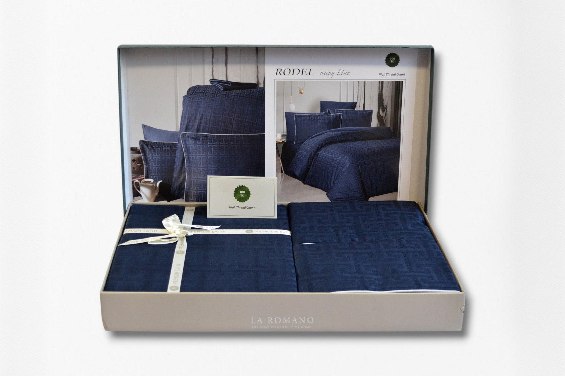Постільна білизна La Romano Premium Satin 200×220 см Rodel Navy Blue