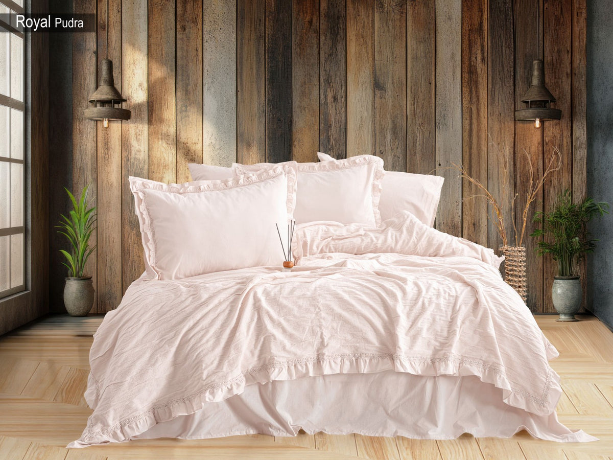 Комплект постільної білизни з покривалом  Pupilla Royal 220 x 240 см. Pudra