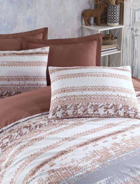 Постільна білизна Altinbasak Ranforse 200 х 220 см Ruby Cinnamon
