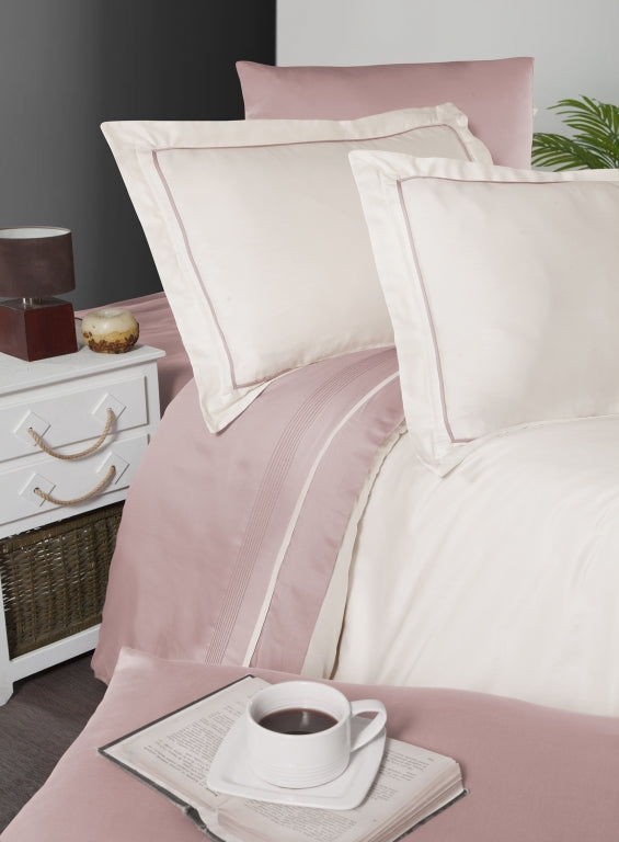 Комплект постільної білизни First Choice Deluxe Satin 200х220 Serenity Ivory Powder