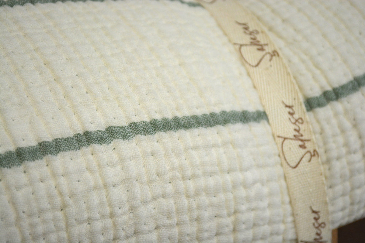 Муслінове покривало Saheser Sante 220 х 240 см. Green