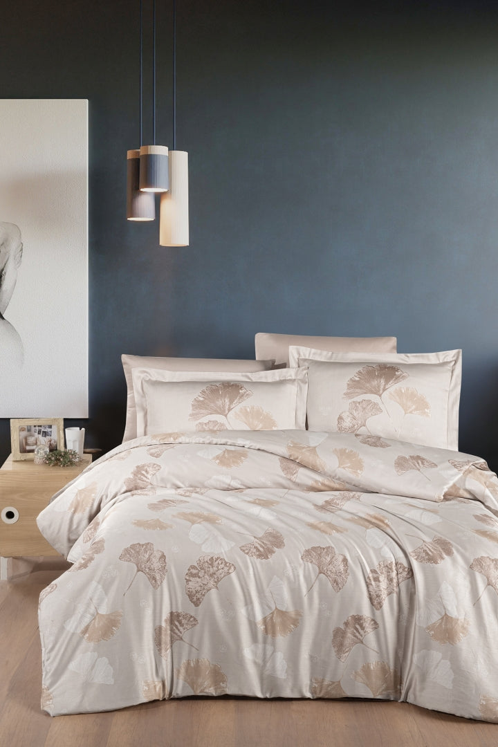 Постільна білизна First Choice Cotton Satin 160 х 220 см сімейна Sofira Beige