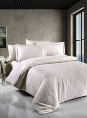 Постільна білизна First Choice Jacquard Satin 200 х 220 см Sofya Champagne