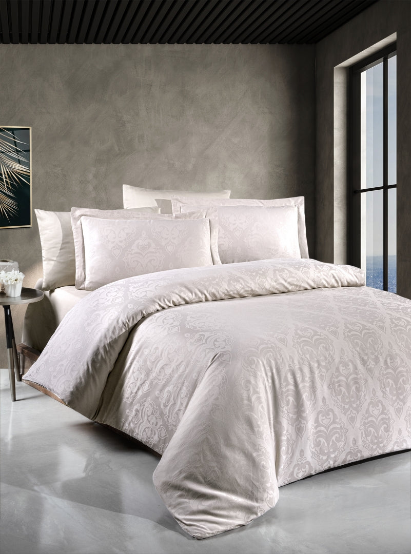 Постільна білизна First Choice Jacquard Satin 200 х 220 см Sofya Champagne