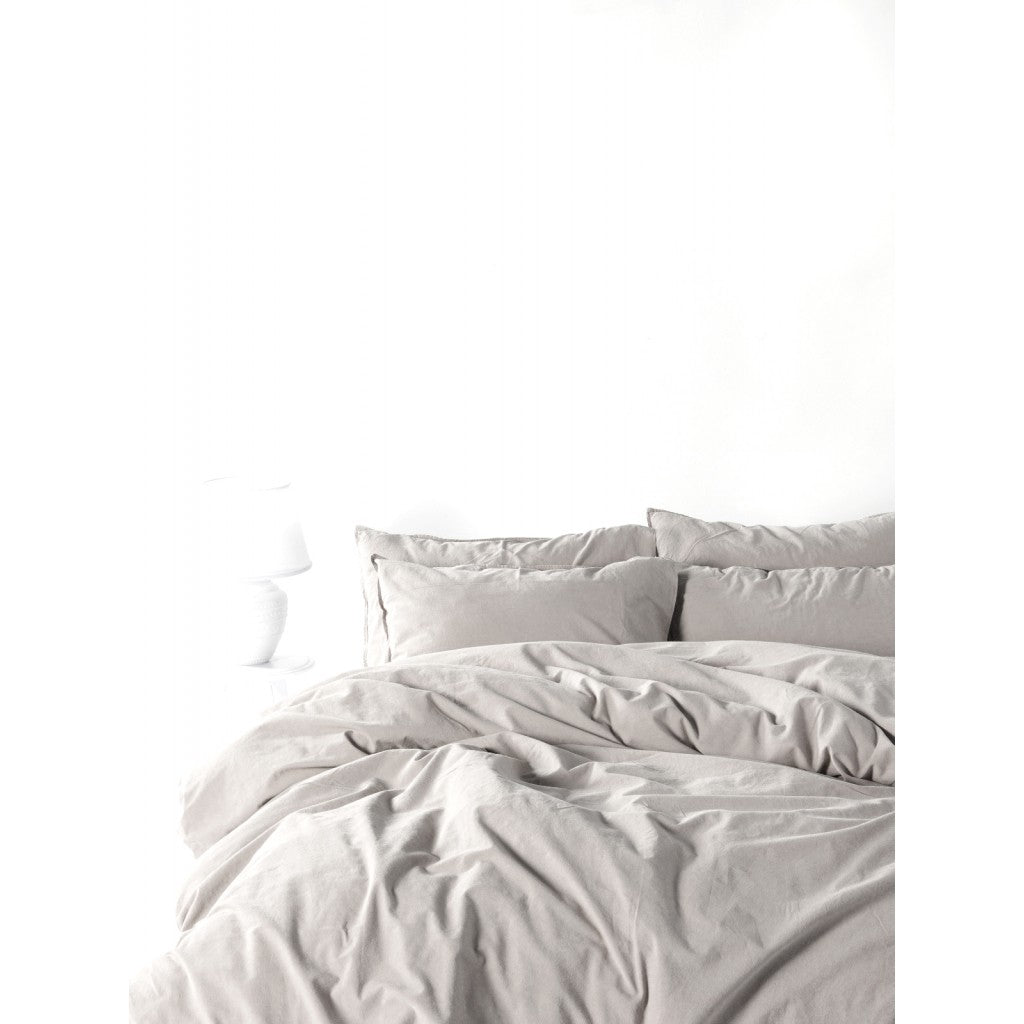 Постільна білизна Limasso Stonewashed Standart 200 х 220 см Natural Krem