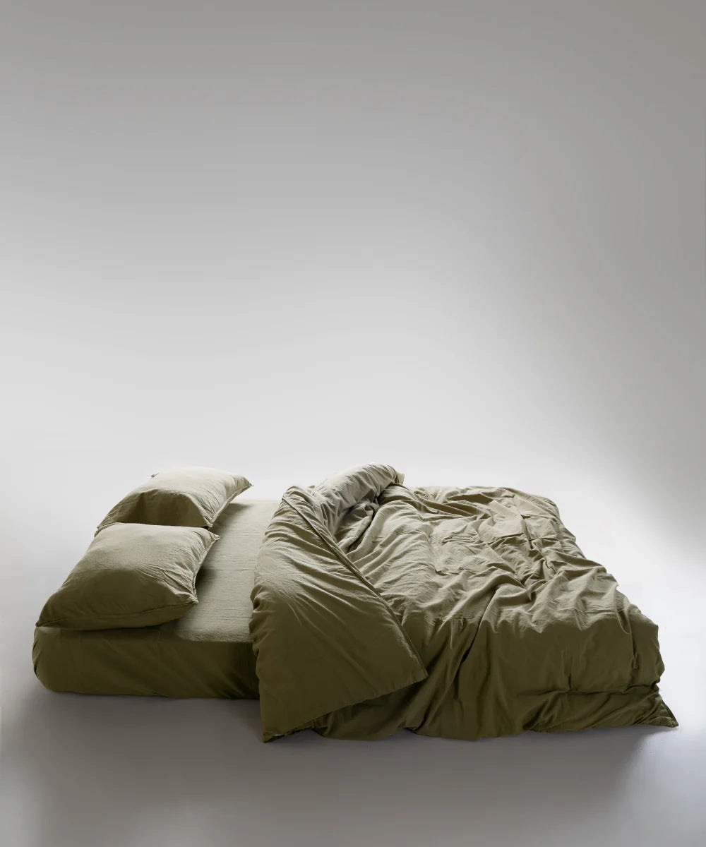 Постільна білизна Limasso Stonewashed Standart 200 х 220 см Akdeniz Yesili
