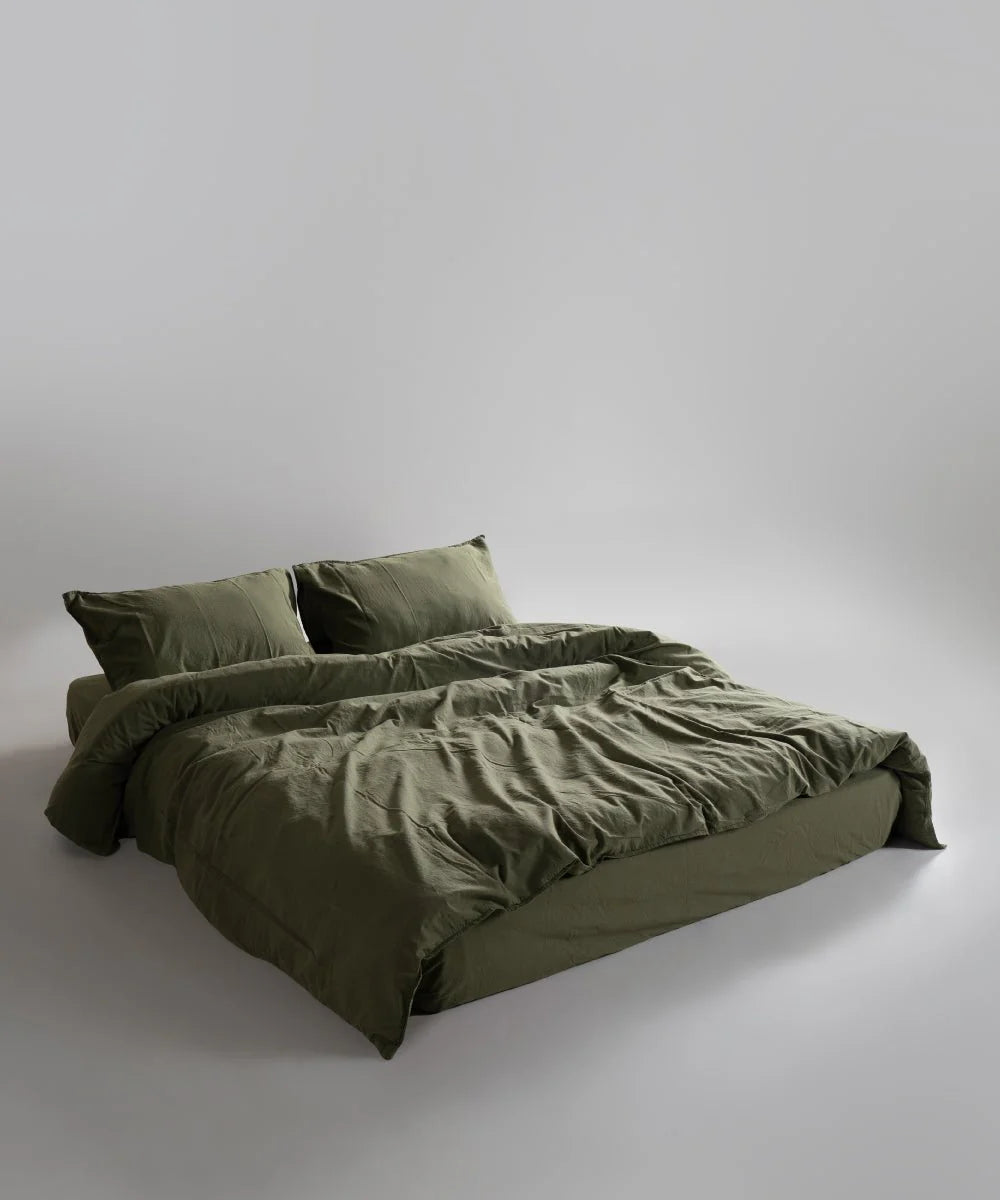 Постільна білизна Limasso Stonewashed Standart Сімейний (2 шт 160 х 220 см) Capulet Olive