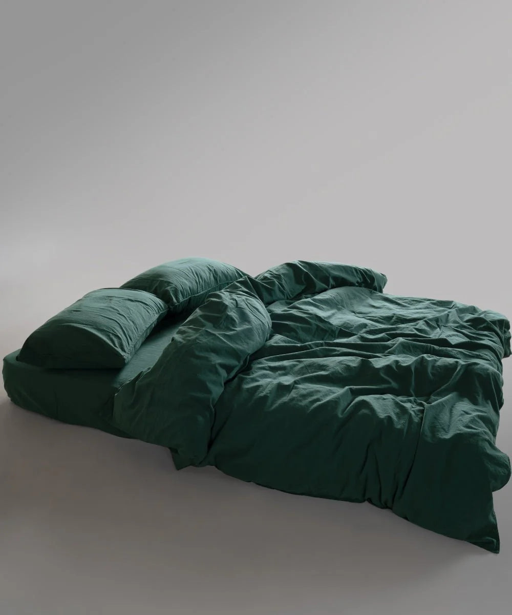 Постільна білизна Limasso Stonewashed Standart 200 х 220 см Dark Green