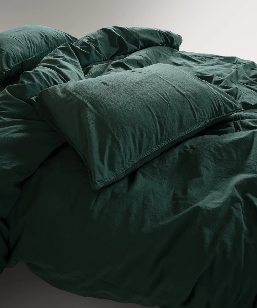 Постільна білизна Limasso Stonewashed Standart 160 х 220 см Dark Green