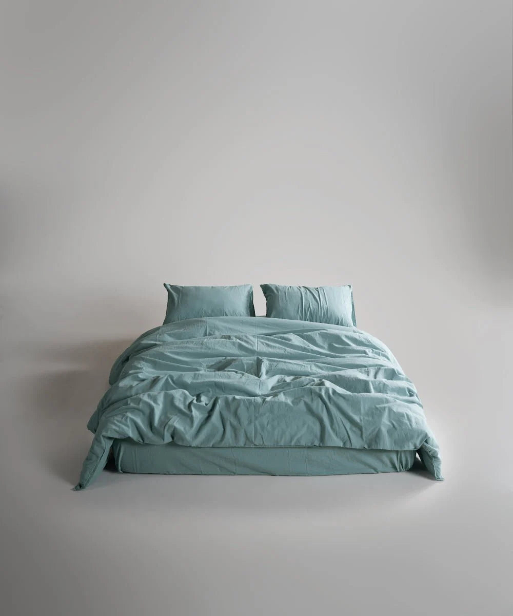 Постільна білизна Limasso Stonewashed Ranforse 200 х 220 см Mineral Blue