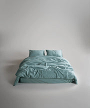 Постільна білизна Limasso Stonewashed Ranforse 160 х 220 см Mineral Blue