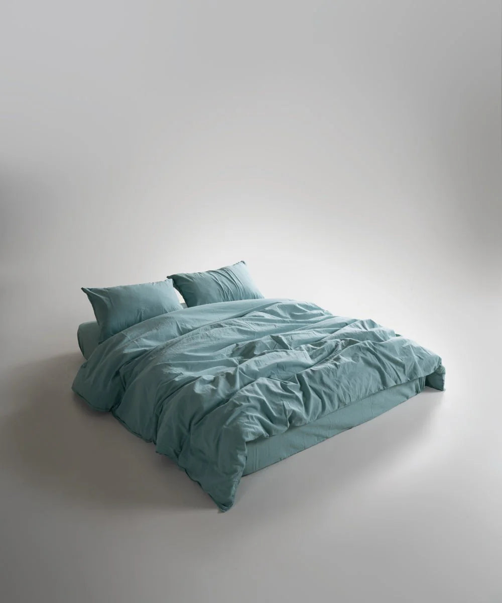 Постільна білизна Limasso Stonewashed Standart 200 х 220 см Mineral Blue