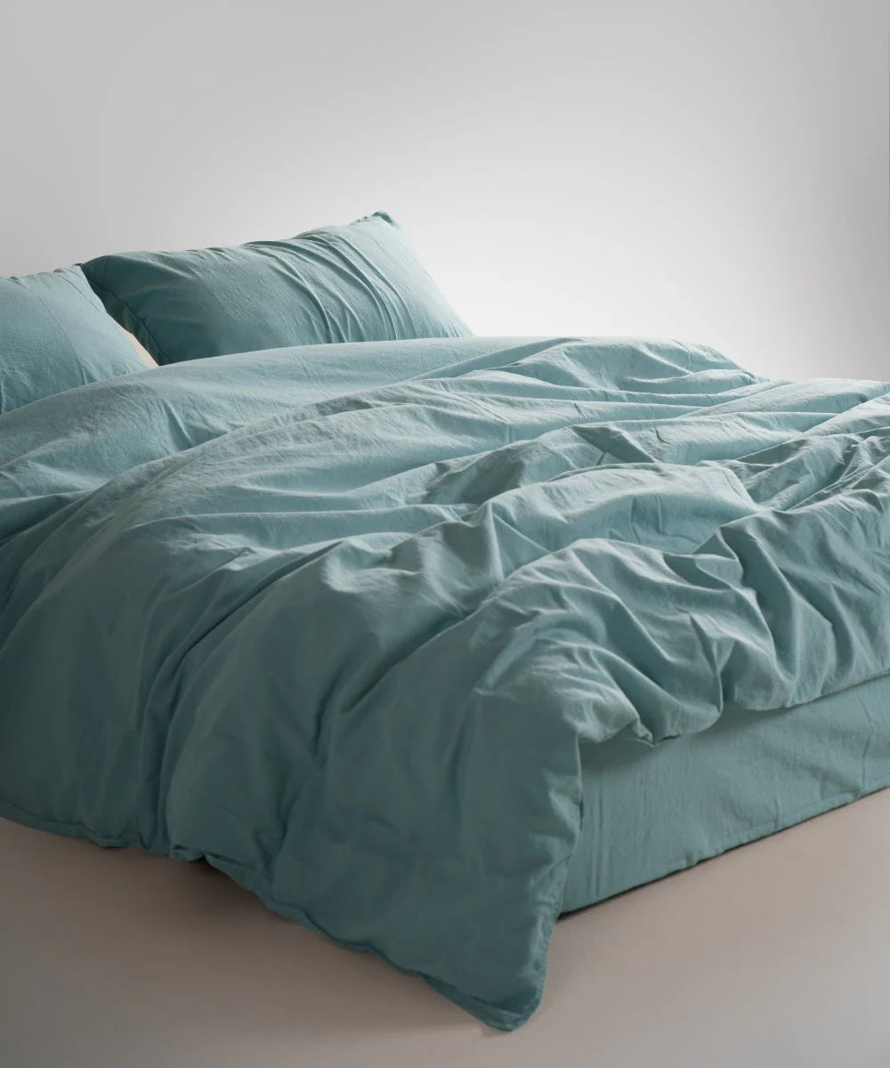 Постільна білизна Limasso Stonewashed Standart 160 х 220 см Mineral Blue