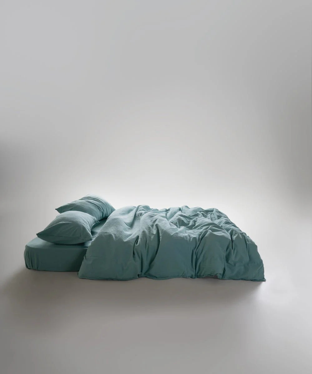 Постільна білизна Limasso Stonewashed Standart 200 х 220 см Mineral Blue