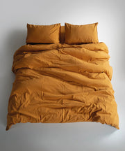 Постільна білизна Limasso Stonewashed Ranforse 200 х 220 см Mustard