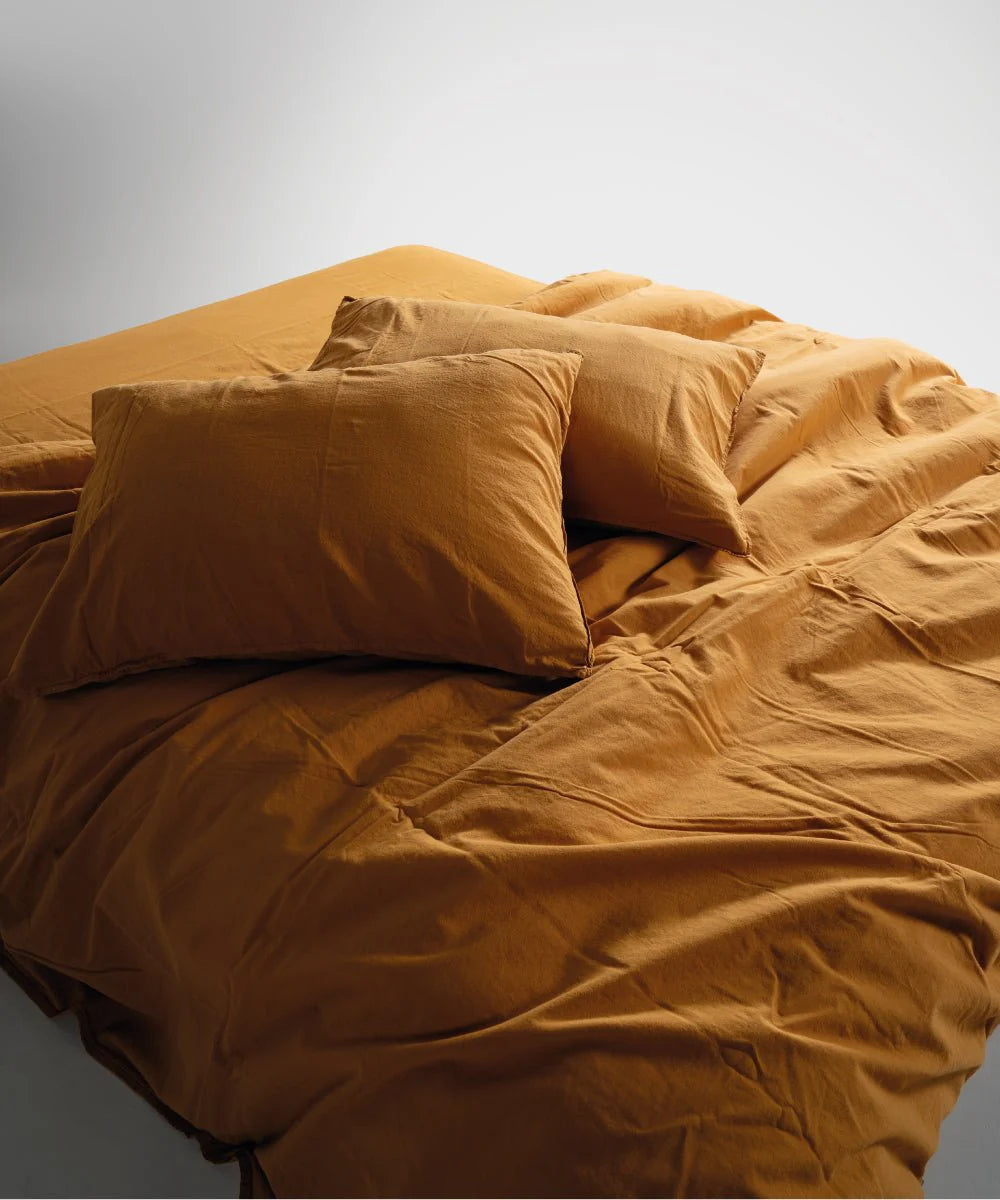 Постільна білизна Limasso Stonewashed Standart 160 х 220 см Mustard