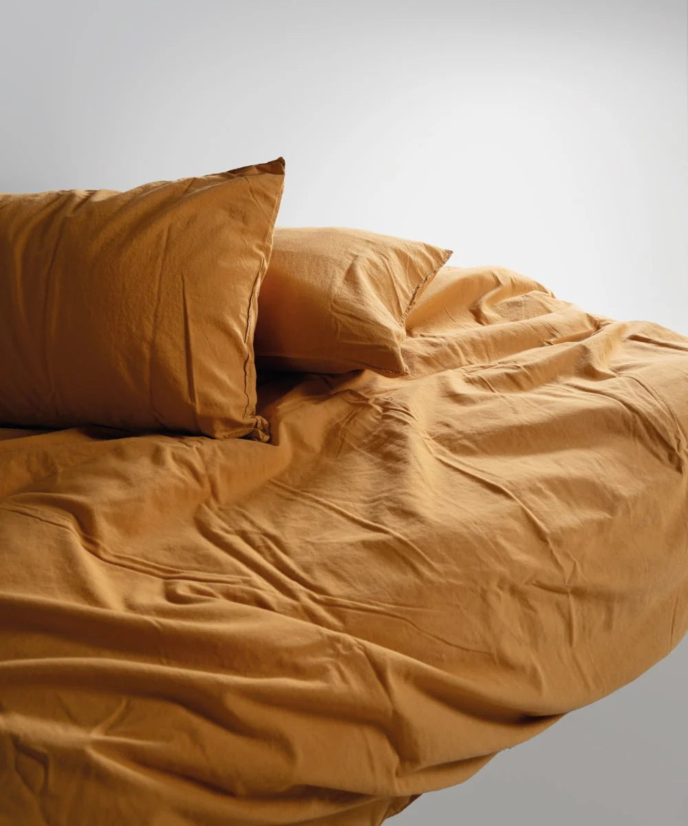 Постільна білизна Limasso Stonewashed Standart 160 х 220 см Mustard