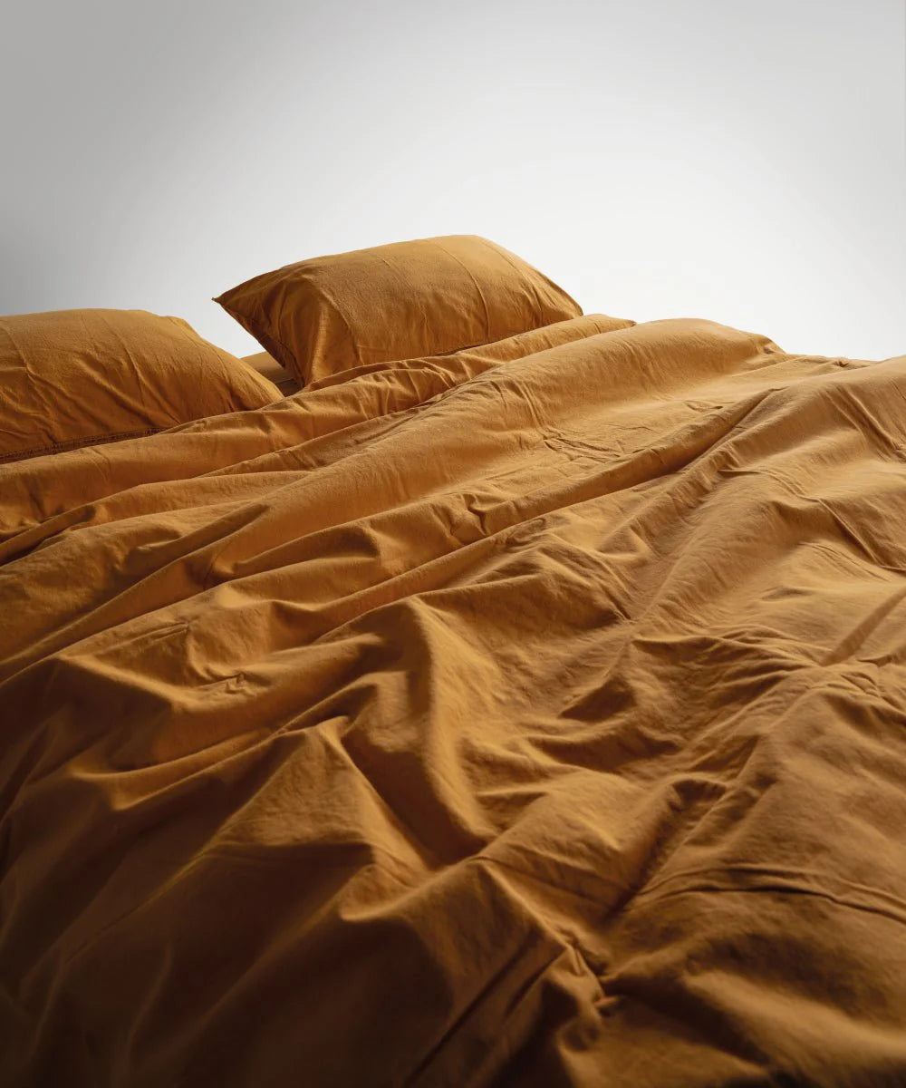 Постільна білизна Limasso Stonewashed Standart 160 х 220 см Mustard