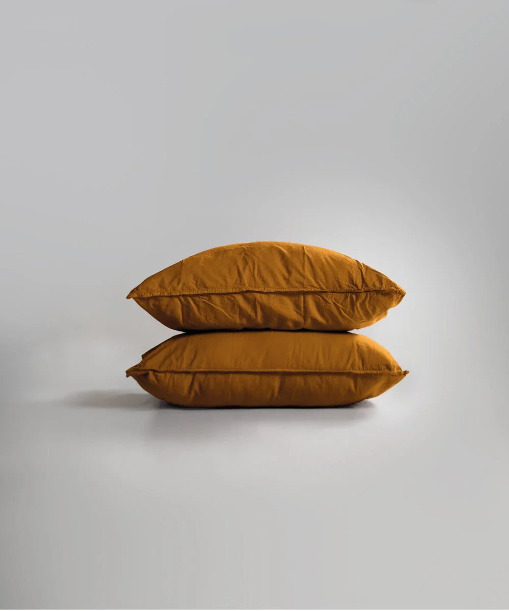 Постільна білизна Limasso Stonewashed Standart 160 х 220 см Mustard